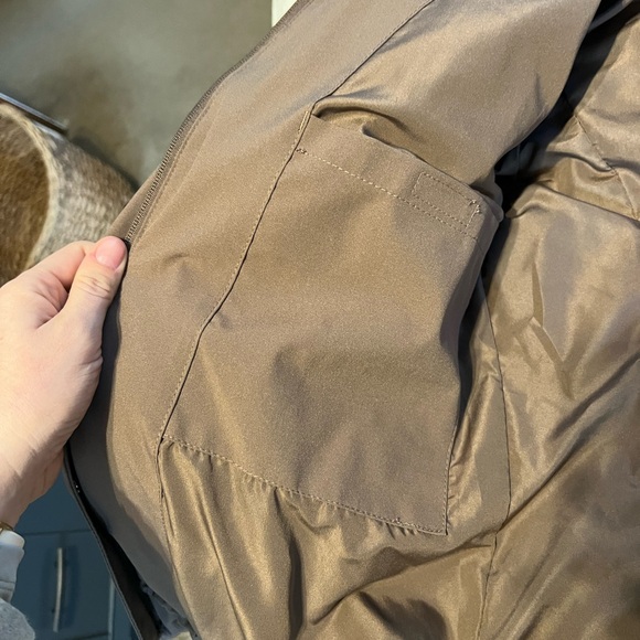 Women’s Brown Puffer Hooded Jacket - Picture 2 of 6